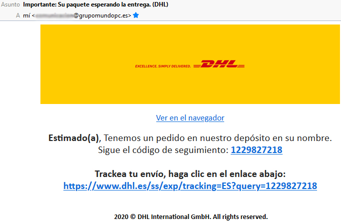 phishing dhl