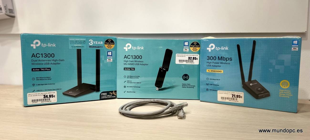 Tarjetas de red externas TP Link de venta en tiendas y franquicias Mundo Pc inform&aacute;tica & Empresas