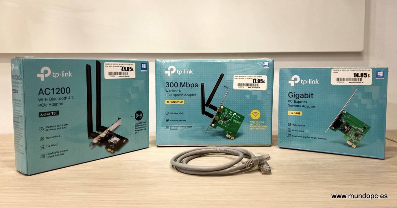 Tarjetas de red internas TP Link de venta en tiendas y franquicias Mundo Pc inform&aacute;tica & Empresas