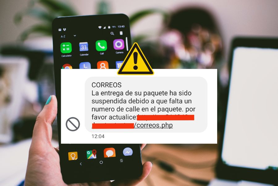 Alerta de fraude en SMS por falsa suspensi&oacute;n de entrega de paquetes por Correos