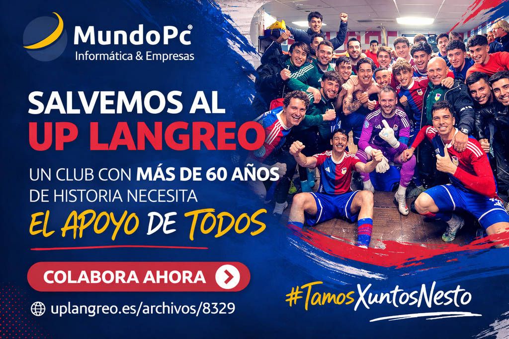 MundoPC apoya al UP Langreo para salvar un hist&oacute;rico del f&uacute;tbol asturiano