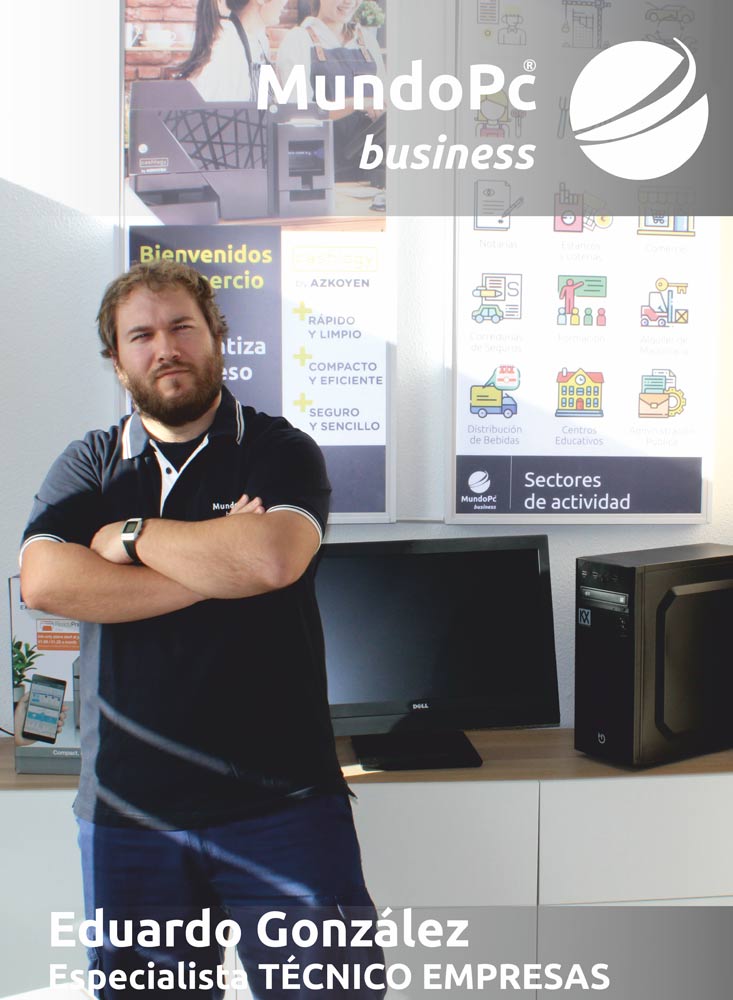 Eduardo Gonz&aacute;lez,  especialista t&eacute;cnico en empresas de Mundo Pc Oviedo y Langreo