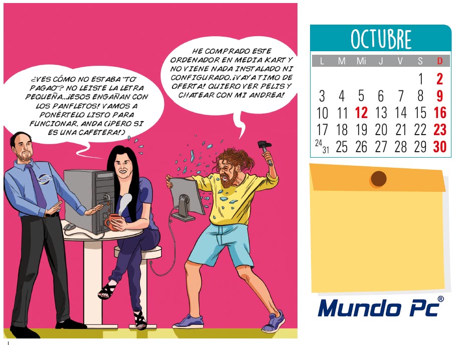 Calendario MundoPC Inform&aacute;tica Asturias - Comprar un equipo inform&aacute;tico en un centro especializado