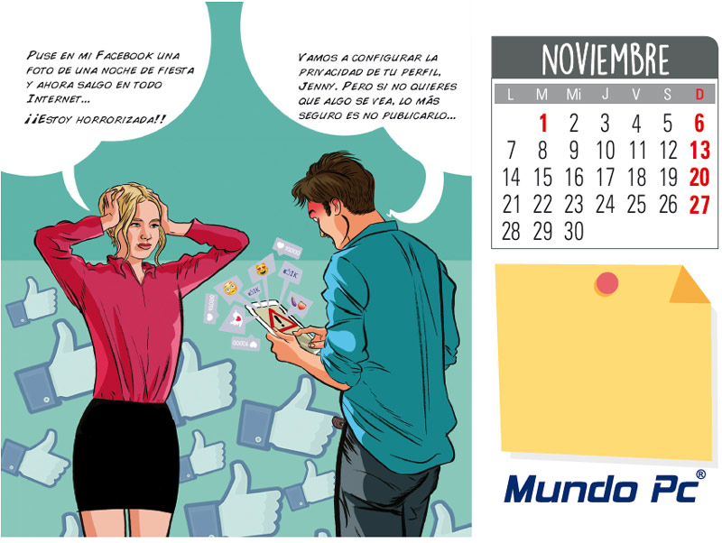 Calendario de noviembre en MundoPC inform&aacute;tica: Privacidad en redes sociales 