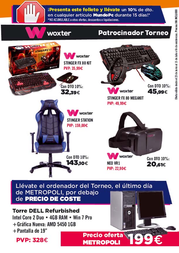 Ofertas Especiales Gaming en Festival Metr&oacute;poli por Tiendas Inform&aacute;tica Mundo PC