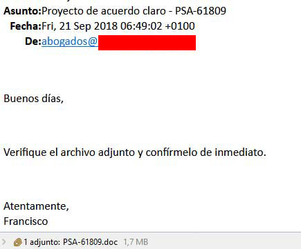 Fraude fishing usando nombres de bufetes de abogados
