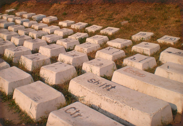 Monumento a un teclado gigante en Rusia