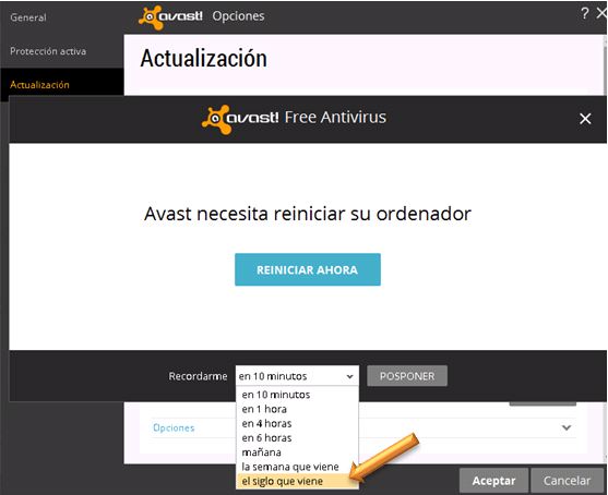 El humor del antivirus Avast