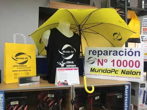 Regalos Mundo PC Inform&aacute;tica Asturias y reparaci&oacute;n gratis por ser la factura 10.000