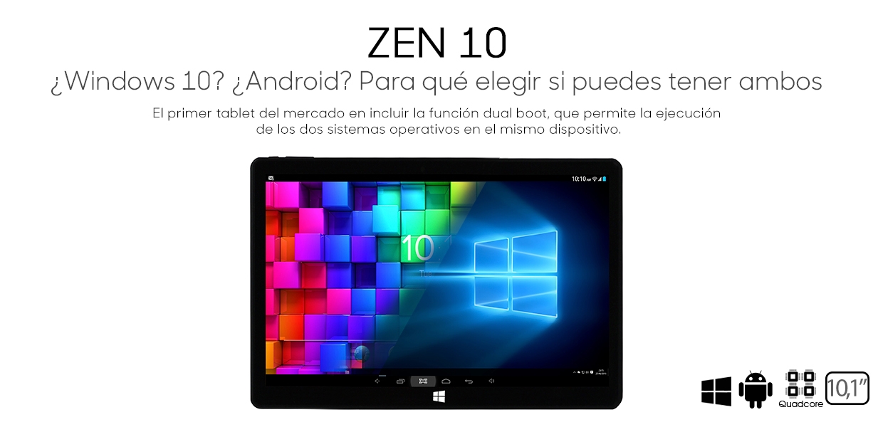 Woxter Zen 10, la tablet con dos sistemas operativos, Android y Windows