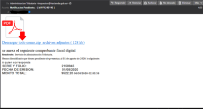 Suplantación de identidad de la Agencia Tributaria