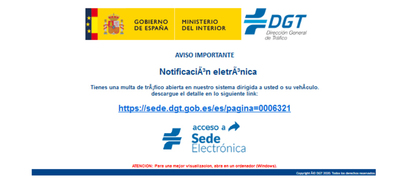 Phishing Dirección general de Tráfico