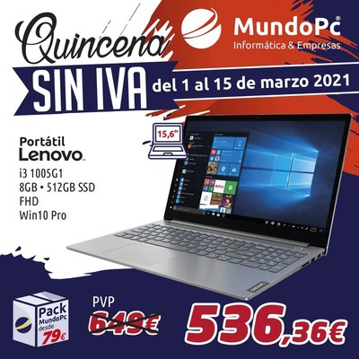 Promoción portátiles |Quincena sin IVA Disponibles en las tiendas de informática Mundo Pc Asturias