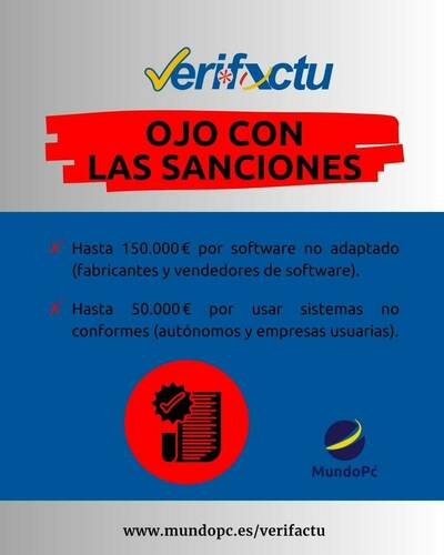 ¿Qué sancciones me pueden poner si no tengo Verifactu?