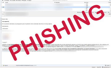 ATENCIÓN Phishing tras robar cuenta de correo