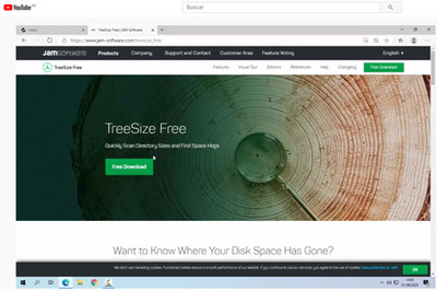 Analizar espacio en el disco duro o disco sólido