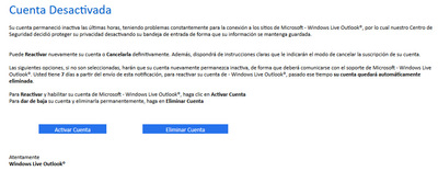 Phishing en nombre de Windows Live Outlook