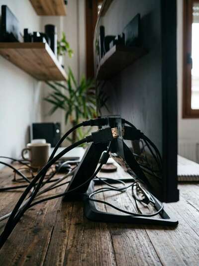 El cable HDMI que da pantallazos negros cada vez que alguien mueve la mesa El cable HDMI que da pantallazos negros cada vez que alguien mueve la mesa